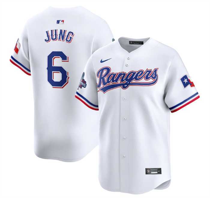 Men's Texas Rangers #6 Josh Jung White 2023 World Series Champions Stitched Baseball Jersey Dzhi,We sell and wholesale Men's Texas Rangers #6 Josh Jung White 2023 World Series Champions Stitched Baseball Jersey Dzhi on line form chian!